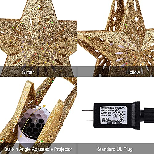 Foto 5 pulgar | Adorno De Árbol De Estrellas De Navidad Con Proyector Led In - Venta Internacional.