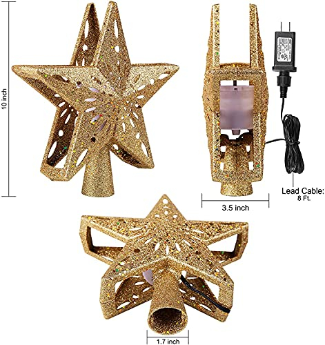 Foto 5 | Adorno De Árbol De Estrellas De Navidad Con Proyector Led In - Venta Internacional.