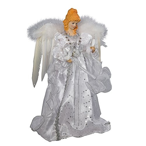 Decoración Para Árbol De Navidad, Diseño De Kurt Adler Angel, 14 Pulgadas, Color Blanco/plateado - Venta Internacional $1,458