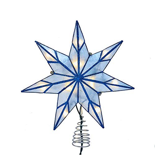 Decoración Para Árbol De Navidad Con Forma De Estrella Capiz De Kurt Adler, 10 Luces Y 7 Puntos - Venta Internacional. $834