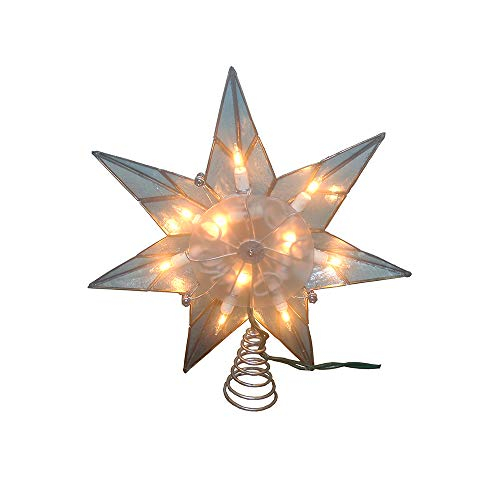 Foto 6 pulgar | Decoración Para Árbol De Navidad Con Forma De Estrella Capiz De Kurt Adler, 10 Luces Y 7 Puntos - Venta Internacional.