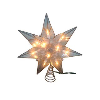Foto 5 | Decoración Para Árbol De Navidad Con Forma De Estrella Capiz De Kurt Adler, 10 Luces Y 7 Puntos - Venta Internacional.