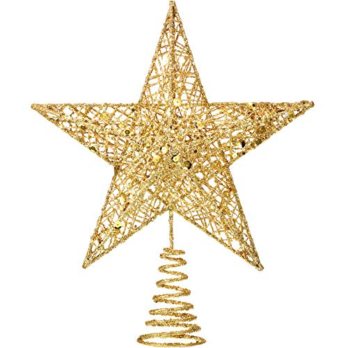 Foto 2 pulgar | Árbol De Navidad Con Forma De Estrella Blulu, 25 Cm, Alambre De Hierro Dorado - Venta Internacional.