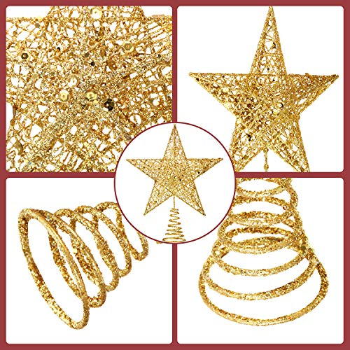 Foto 3 pulgar | Árbol De Navidad Con Forma De Estrella Blulu, 25 Cm, Alambre De Hierro Dorado - Venta Internacional.