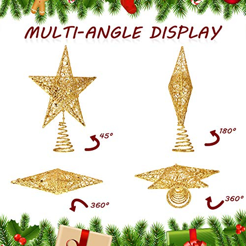 Foto 4 pulgar | Árbol De Navidad Con Forma De Estrella Blulu, 25 Cm, Alambre De Hierro Dorado - Venta Internacional.