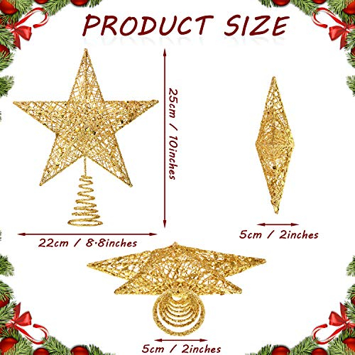 Foto 5 pulgar | Árbol De Navidad Con Forma De Estrella Blulu, 25 Cm, Alambre De Hierro Dorado - Venta Internacional.