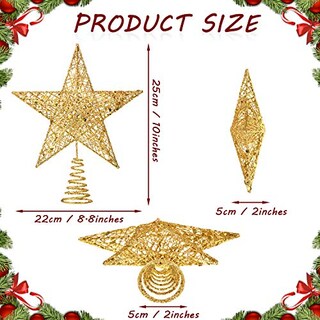 Foto 4 | Árbol De Navidad Con Forma De Estrella Blulu, 25 Cm, Alambre De Hierro Dorado - Venta Internacional.