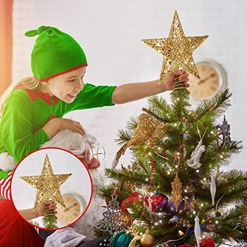 Foto 7 pulgar | Árbol De Navidad Con Forma De Estrella Blulu, 25 Cm, Alambre De Hierro Dorado - Venta Internacional.