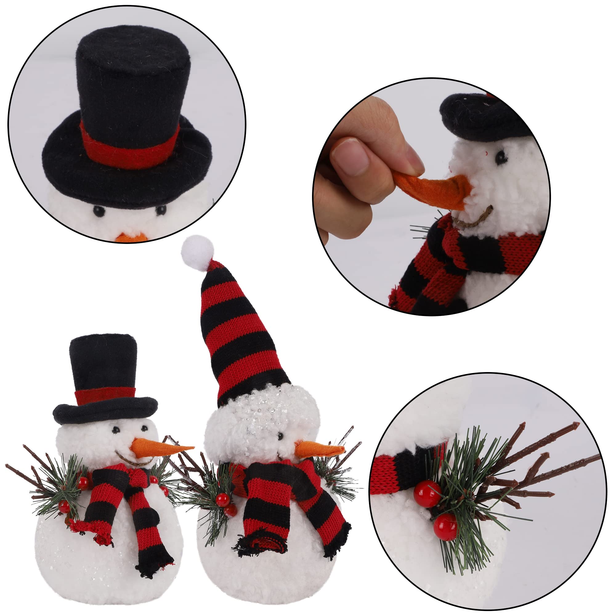 Foto 4 pulgar | Decoraciones De Mesa Navideñas Con Diseño De Muñeco De Nieve, Diseño De Winemana, Juego De 2 - Venta Internacional.