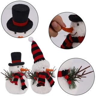 Foto 3 | Decoraciones De Mesa Navideñas Con Diseño De Muñeco De Nieve, Diseño De Winemana, Juego De 2 - Venta Internacional.