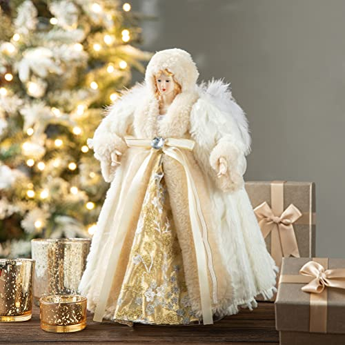 Foto 3 pulgar | Adorno Navideño Para Árbol De Navidad, Diseño De Ángel Glitzhome, 12 Cm - Venta Internacional.