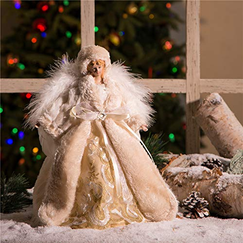 Foto 4 pulgar | Adorno Navideño Para Árbol De Navidad, Diseño De Ángel Glitzhome, 12 Cm - Venta Internacional.