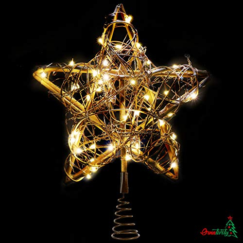 Foto 2 pulgar | Decoración De Árbol De Navidad Con Forma De Estrella De Ratán Con Luces Led - Venta Internacional.