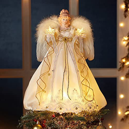 Foto 7 | Decoración Para Árbol De Navidad Con Diseño De Ángel De Kurt Adler, 35 Cm, Con Luces Led - Venta Internacional.