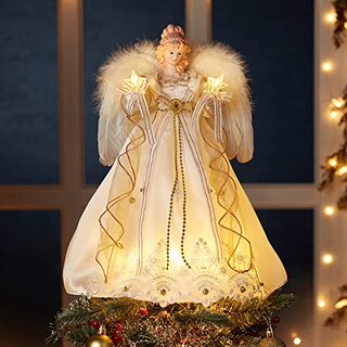 Foto 7 | Decoración Para Árbol De Navidad Con Diseño De Ángel De Kurt Adler, 35 Cm, Con Luces Led - Venta Internacional.
