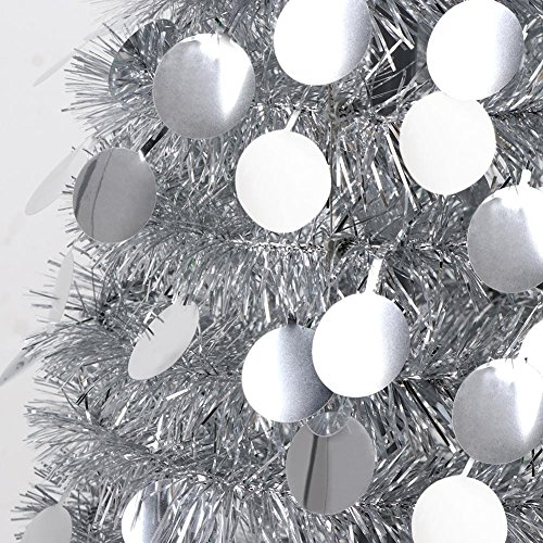 Foto 3 pulgar | Árbol De Navidad Aytai Plegable, 150 Cm, Oropel Plateado - Venta Internacional.