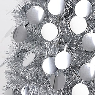 Foto 2 | Árbol De Navidad Aytai Plegable, 150 Cm, Oropel Plateado - Venta Internacional.