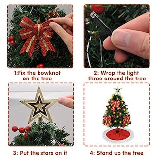 Foto 5 | Árbol De Navidad Joiedomi De 24 Pulgadas Con Faldón Y Kits De Decoración - Venta Internacional.