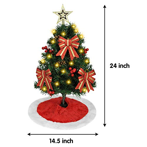 Foto 7 pulgar | Árbol De Navidad Joiedomi De 24 Pulgadas Con Faldón Y Kits De Decoración - Venta Internacional.