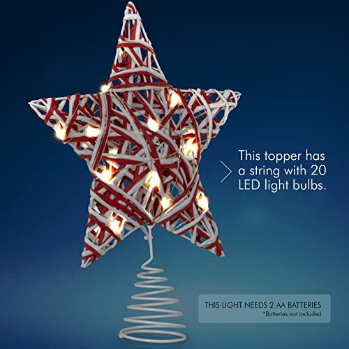 Foto 2 | Adorno Navideño De Ratán Ornativity, Rojo Y Blanco, Con Form - Venta Internacional.