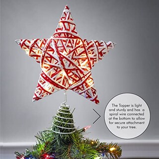 Foto 3 | Adorno Navideño De Ratán Ornativity, Rojo Y Blanco, Con Form - Venta Internacional.
