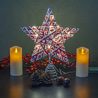 Foto 4 | Adorno Navideño De Ratán Ornativity, Rojo Y Blanco, Con Form - Venta Internacional.