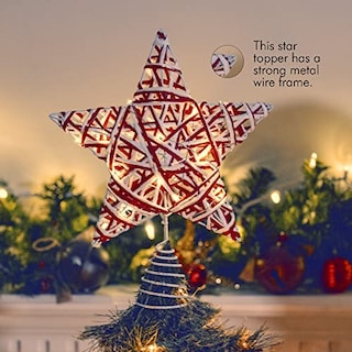 Foto 5 | Adorno Navideño De Ratán Ornativity, Rojo Y Blanco, Con Form - Venta Internacional.