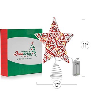 Foto 6 | Adorno Navideño De Ratán Ornativity, Rojo Y Blanco, Con Form - Venta Internacional.