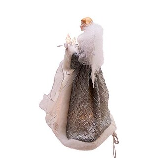 Foto 3 | Decoración Para Árbol De Navidad, Diseño De Kurt S. Adler, Diseño De Ángel Plateado Y Gris - Venta Internacional.