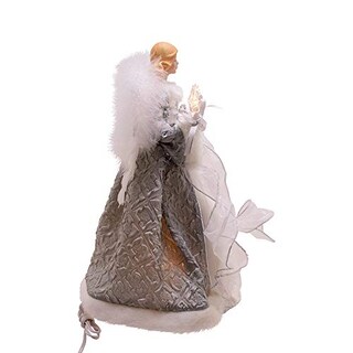 Foto 4 | Decoración Para Árbol De Navidad, Diseño De Kurt S. Adler, Diseño De Ángel Plateado Y Gris - Venta Internacional.