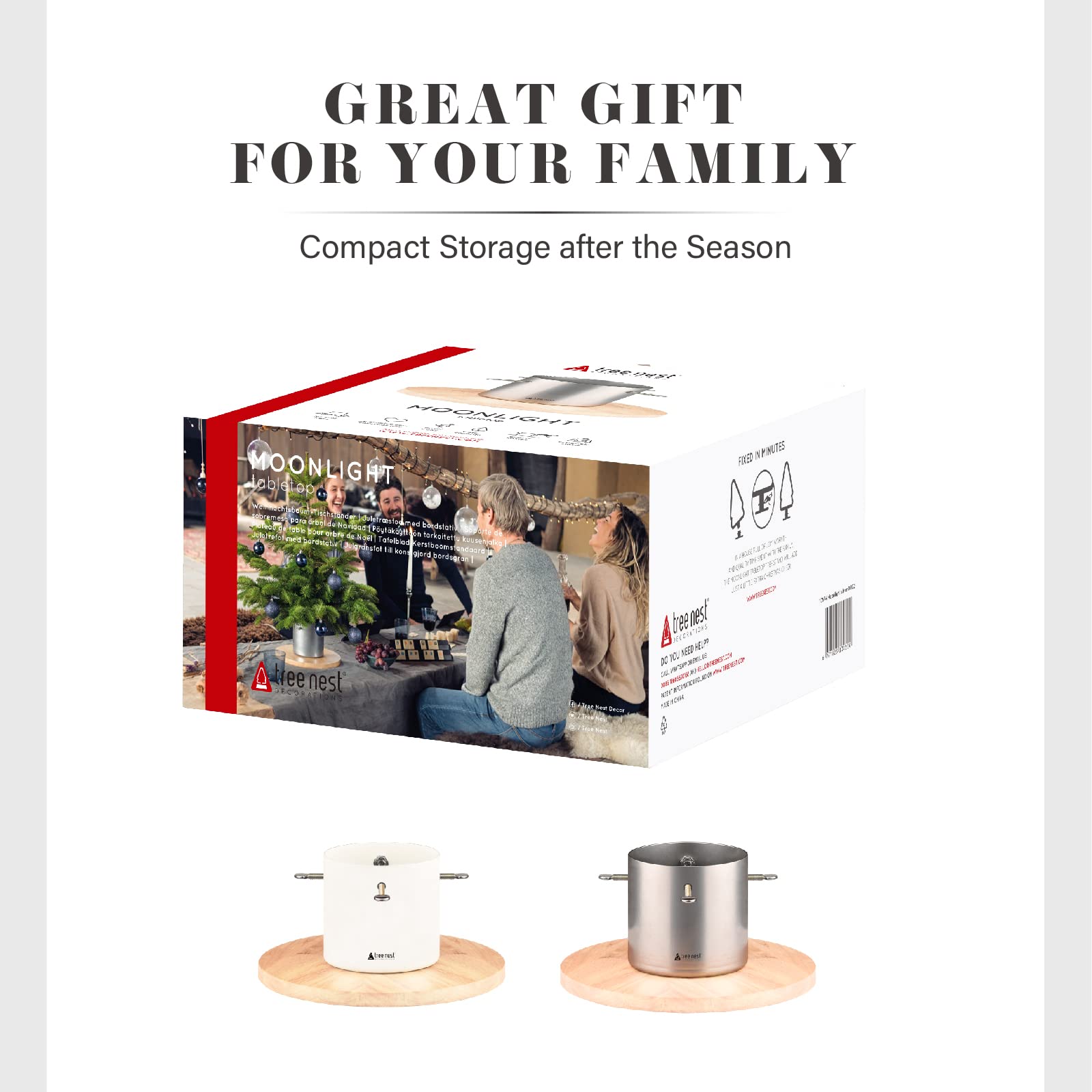 Foto 8 pulgar | Soporte Para Árbol De Navidad Treenest Para Mesa De 1,2 A 1,8 M - Venta Internacional.