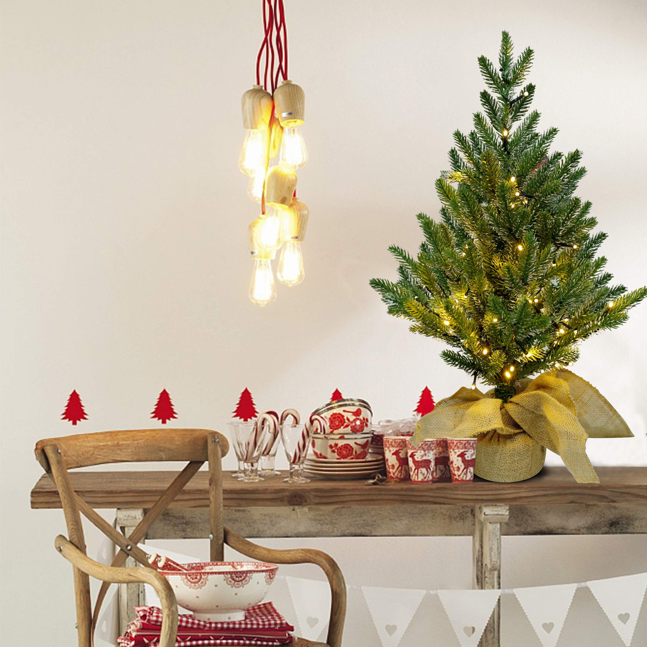 Foto 3 | Árbol De Navidad Artificial Lulu Home De 60 Cm Con 50 Luces Led - Venta Internacional.