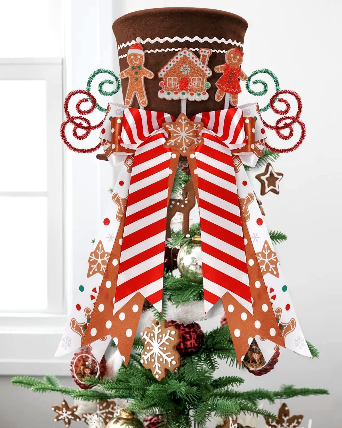 Foto 1 | Sombrero De Copa De Pan De Jengibre Ciyvolyeen Con Adorno Para Árbol De Navidad - Venta Internacional.