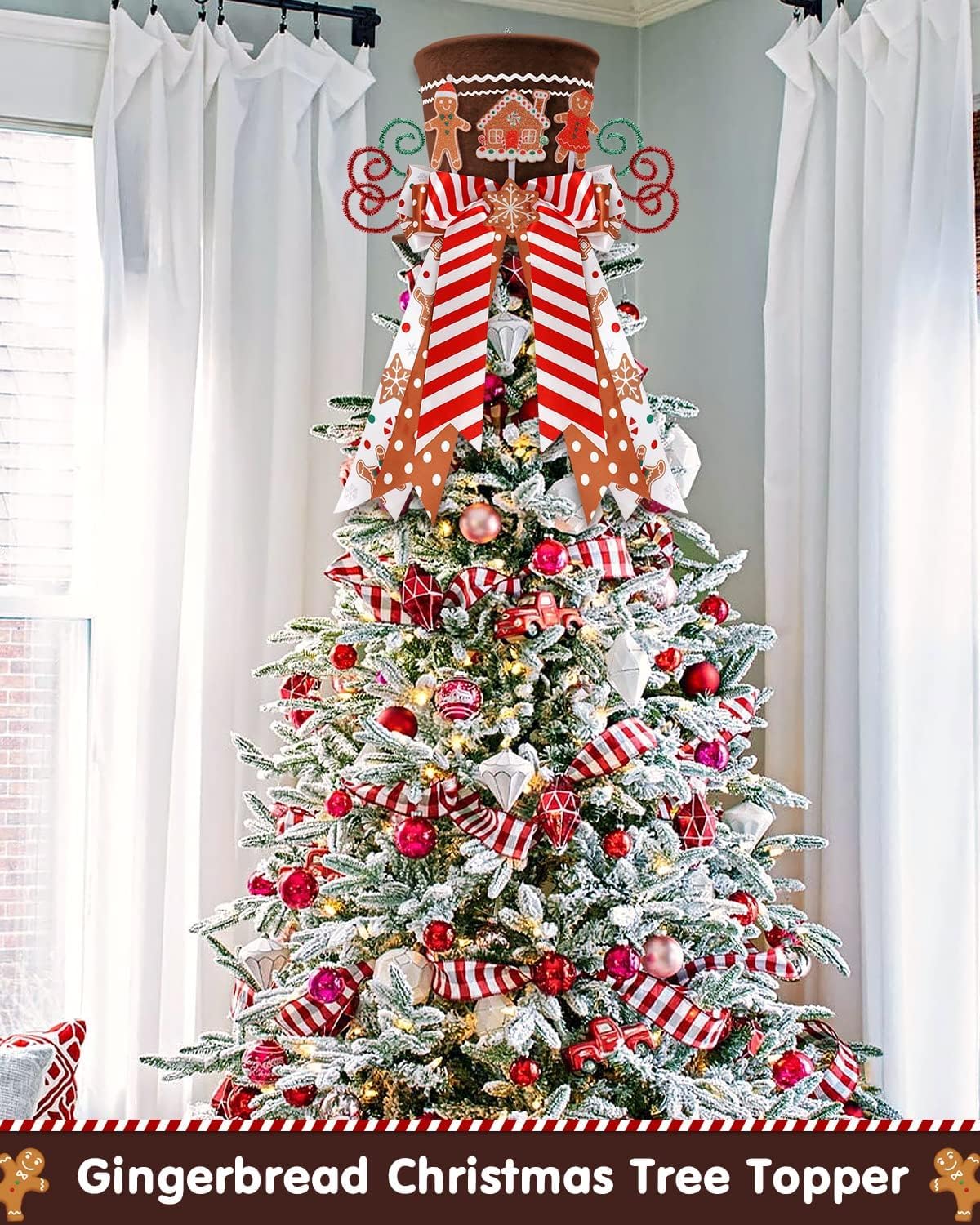 Foto 6 pulgar | Sombrero De Copa De Pan De Jengibre Ciyvolyeen Con Adorno Para Árbol De Navidad - Venta Internacional.