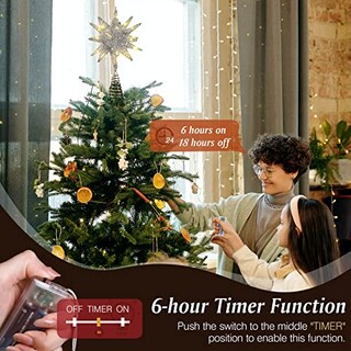 Foto 3 | Decoración Para Árbol De Navidad Lewondr Con Forma De Estrella Geométrica 3d Con Luz Led - Venta Internacional.