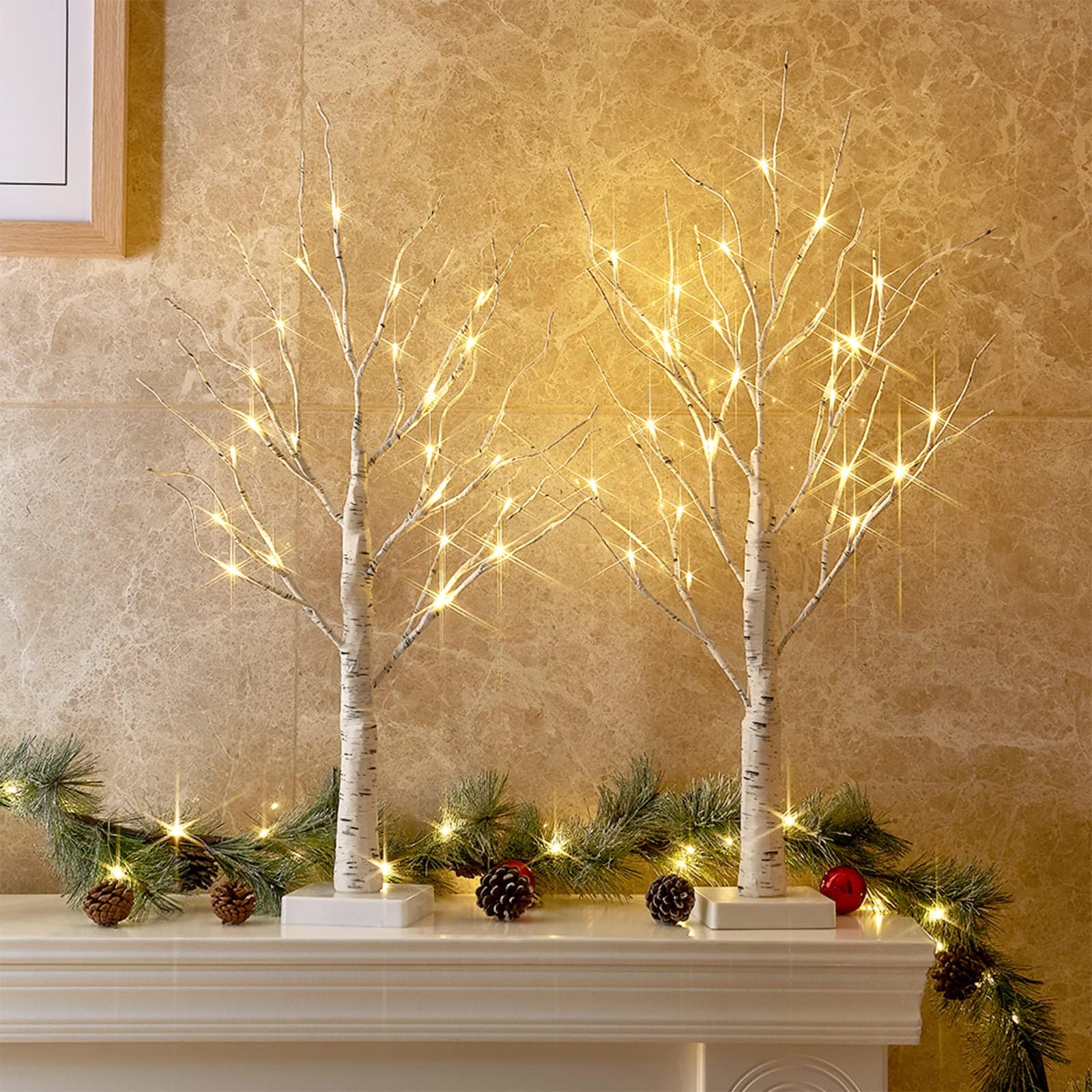 Decoraciones Navideñas Peiduo, Abedul De 2 Pies Con Luces Le - Venta Internacional. $719