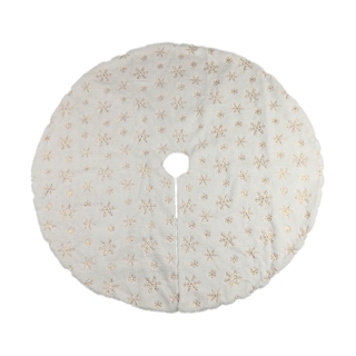 Foto 1 | Falda Para Árbol De Navidad Huoguo, Diseño De Copos De Nieve Con Cristales De Hielo, 90/122 Cm - Venta Internacional.