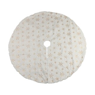 Foto 2 | Falda Para Árbol De Navidad Huoguo, Diseño De Copos De Nieve Con Cristales De Hielo, 90/122 Cm - Venta Internacional.