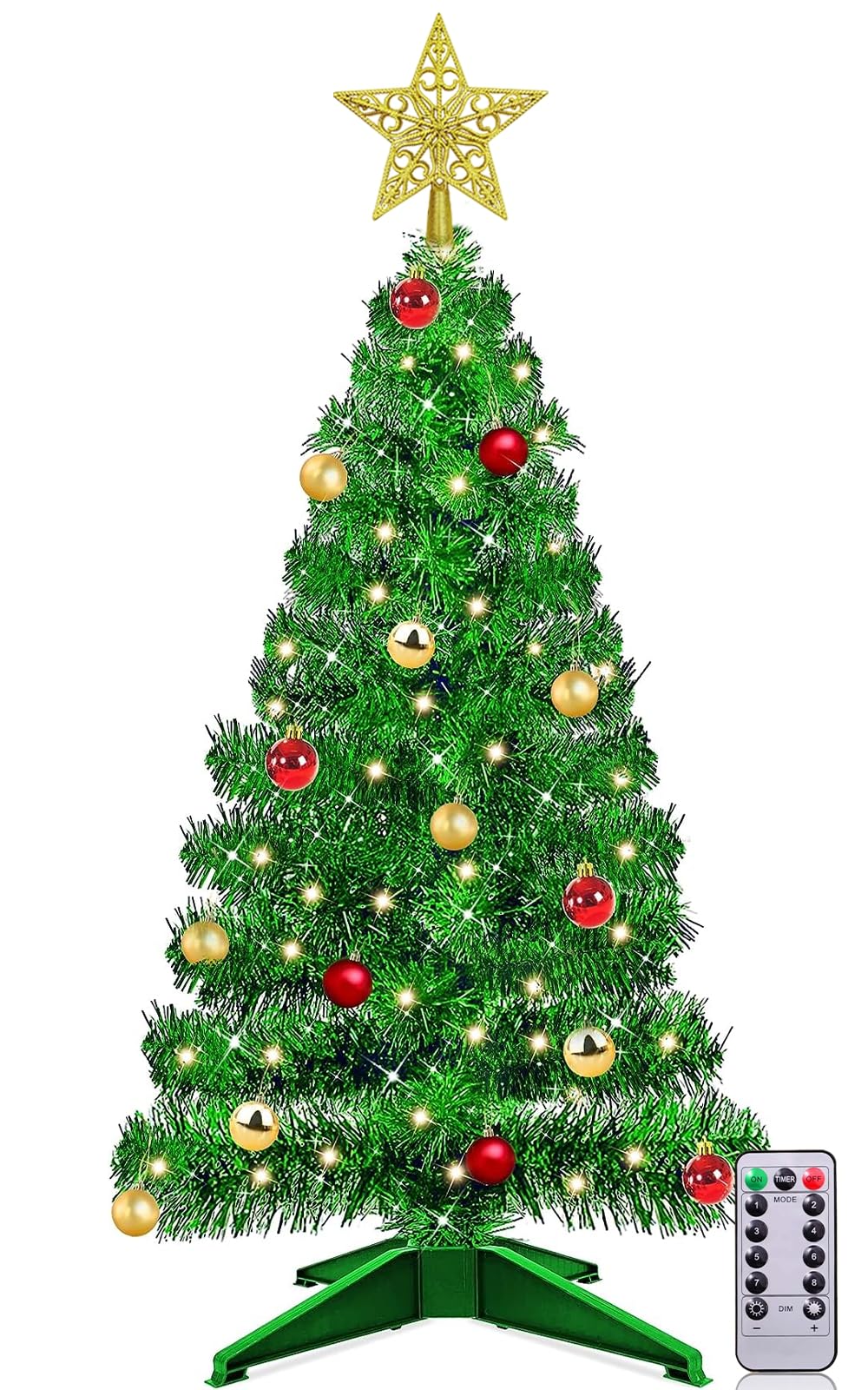 [árbol De Navidad] Turnmeon De 90 Cm Con 50 Luces Cálidas Y Temporizador Fun - Venta Internacional. $1,565