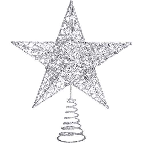 Alambre De Hierro Plateado Blulu Star Para Adornar El Árbol De Navidad, 25 Cm - Venta Internacional. $599