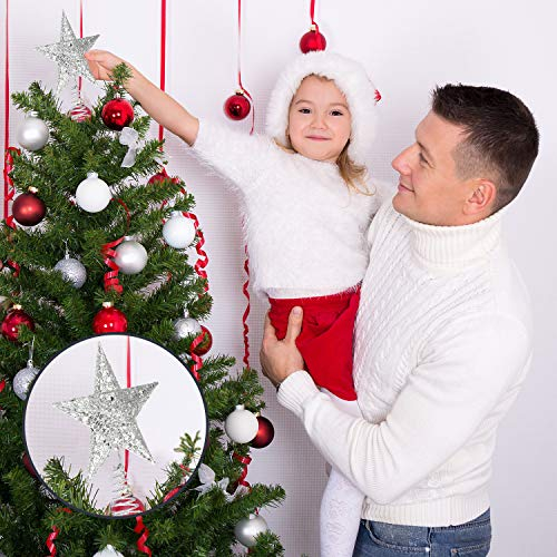 Foto 6 | Alambre De Hierro Plateado Blulu Star Para Adornar El Árbol De Navidad, 25 Cm - Venta Internacional.