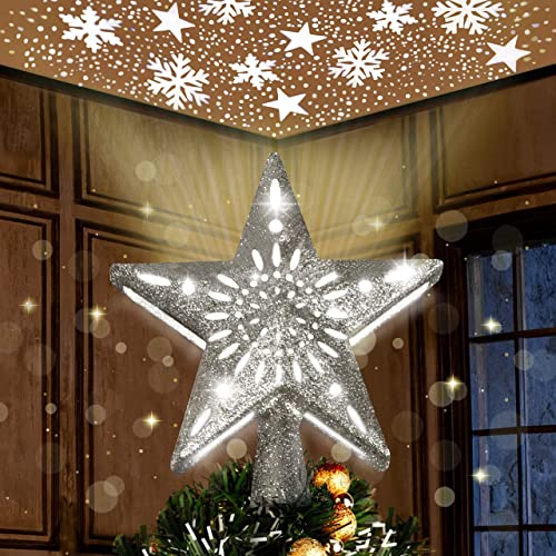 Foto 1 | Decoración De Árbol De Navidad Con Forma De Estrella Joiedomi Con Luces De Proyector - Venta Internacional.