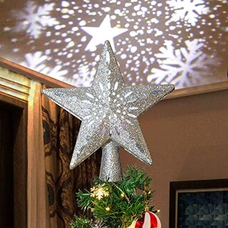 Foto 2 | Decoración De Árbol De Navidad Con Forma De Estrella Joiedomi Con Luces De Proyector - Venta Internacional.