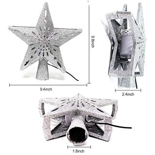 Foto 3 | Decoración De Árbol De Navidad Con Forma De Estrella Joiedomi Con Luces De Proyector - Venta Internacional.