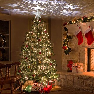 Foto 7 | Decoración De Árbol De Navidad Con Forma De Estrella Joiedomi Con Luces De Proyector - Venta Internacional.