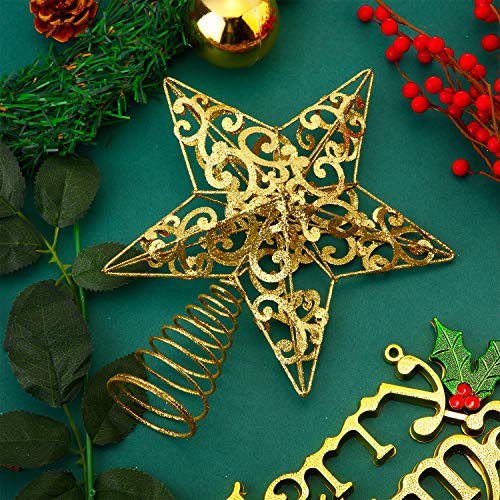 Foto 6 pulgar | Decoración Para Árbol De Navidad Con Forma De Estrella De Metal Brillante Bulu, 25 Cm (dorada) - Venta Internacional.