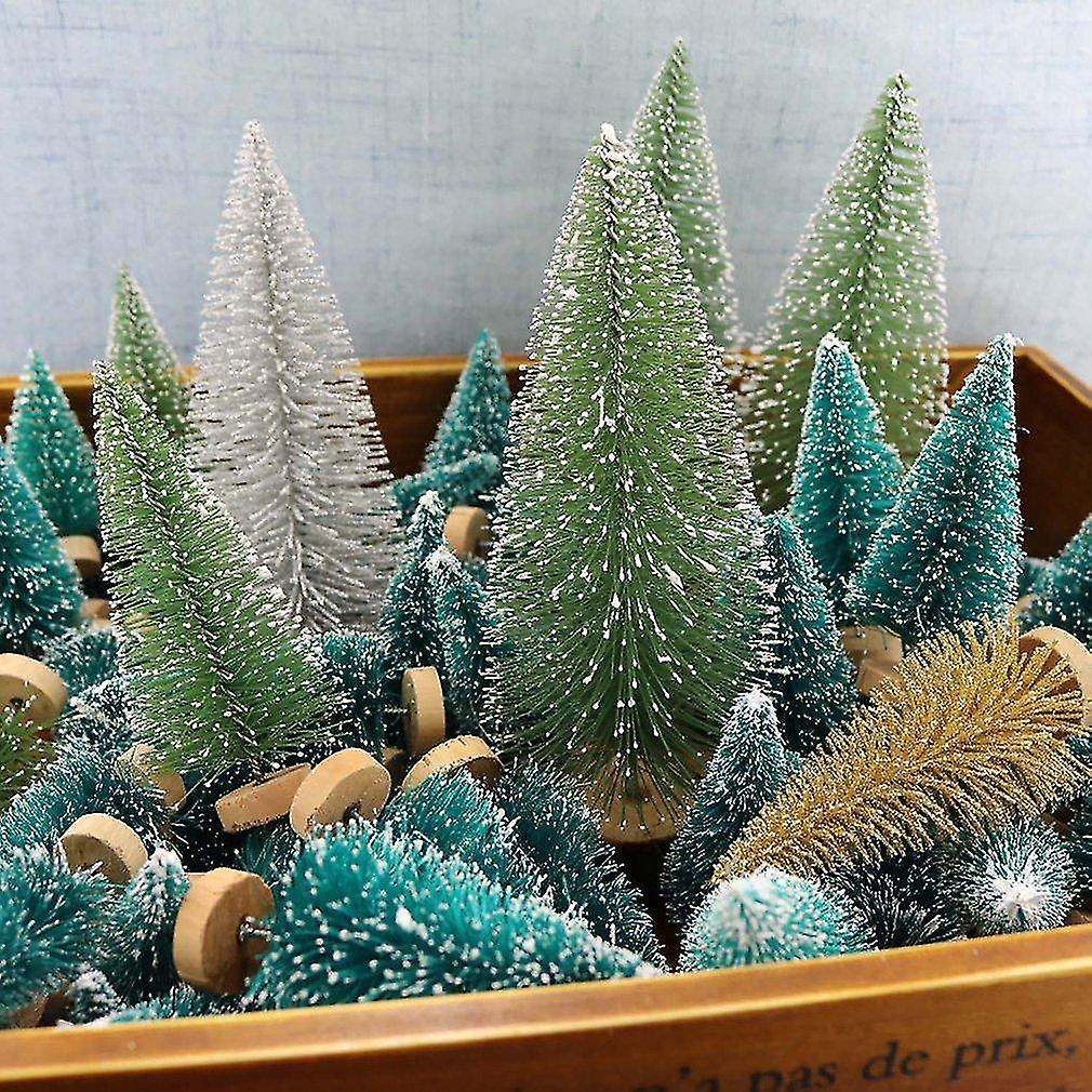 Foto 4 pulgar | Adornos De Mesa Con Forma De Mini Árbol De Navidad Con Flora Artificial - Venta Internacional.