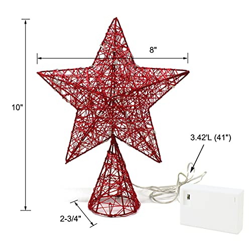 Foto 7 pulgar | Homedeco. Estrella Roja En Forma De Árbol Con Luces Led De C - Venta Internacional.