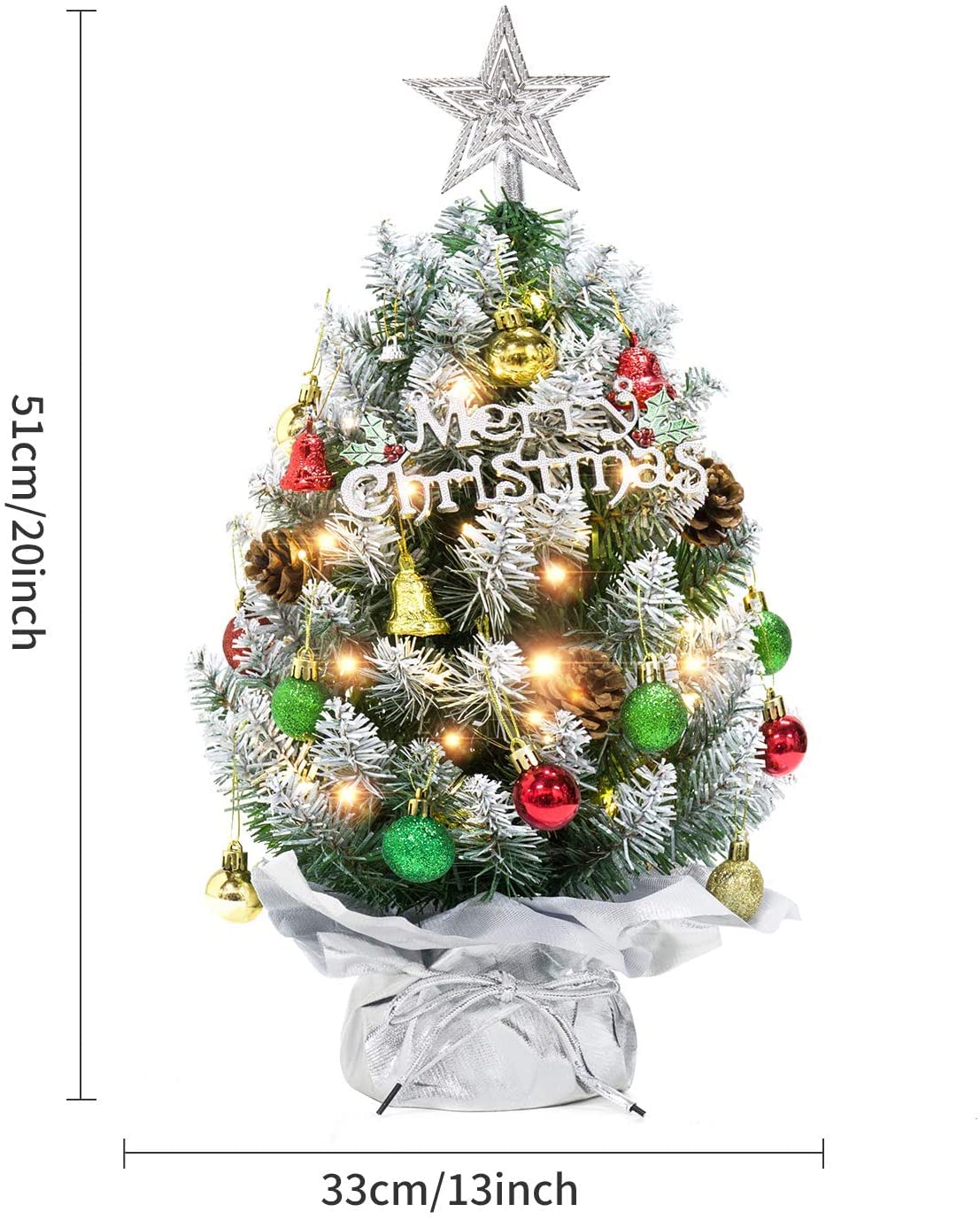 Foto 3 pulgar | Árbol De Navidad Xmasexp 20 De Mesa Pequeño Con Luz Led De 20 Cm - Venta Internacional.