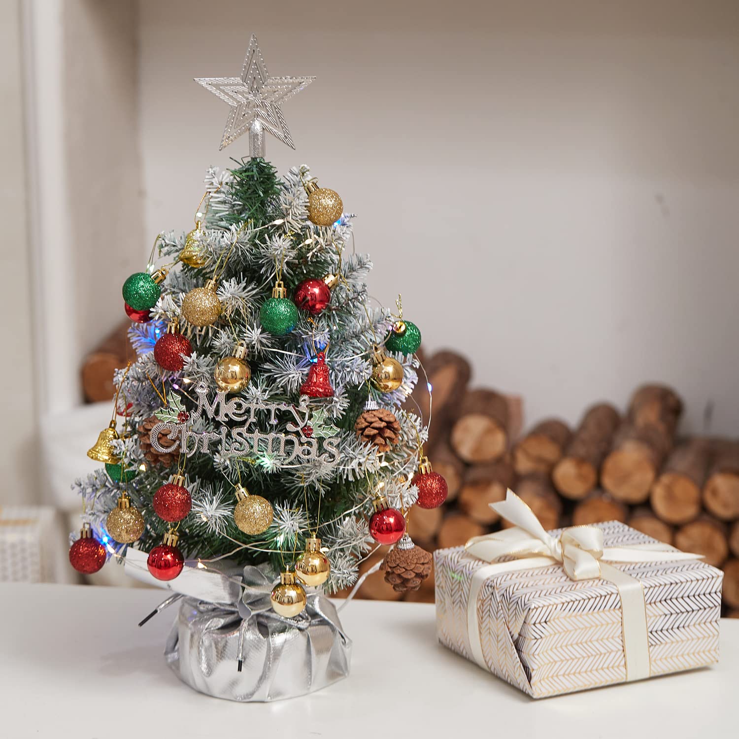 Foto 5 pulgar | Árbol De Navidad Xmasexp 20 De Mesa Pequeño Con Luz Led De 20 Cm - Venta Internacional.